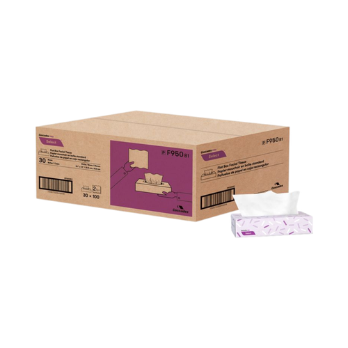 100 sheets, 2 ply Facial Tissue - 30 Boxes