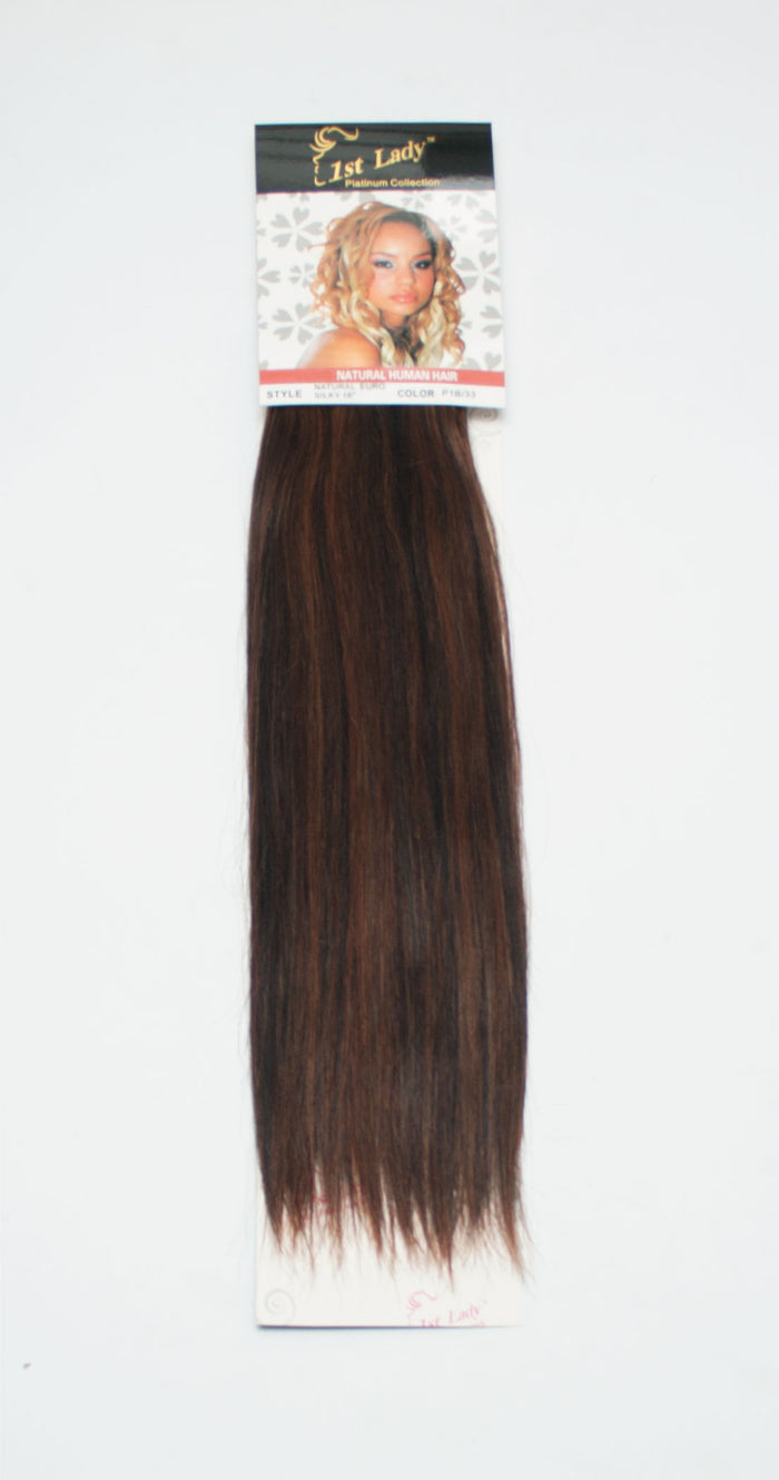 1st Lady Natural Euro Silky Straight Blended Human Hair Weft 16" - Elysee Star