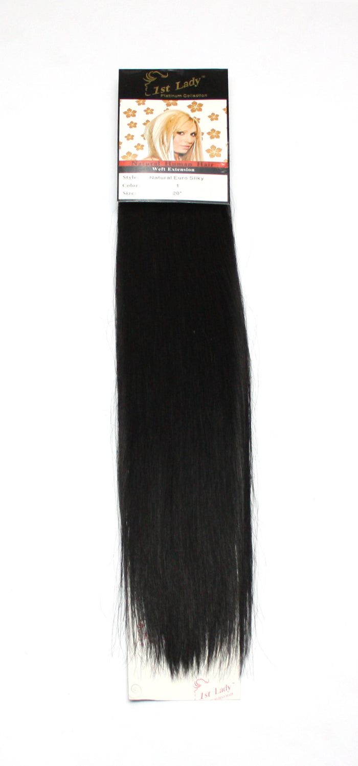 1st Lady Natural Euro Silky Straight Blended Human Hair Weft 20" - Elysee Star