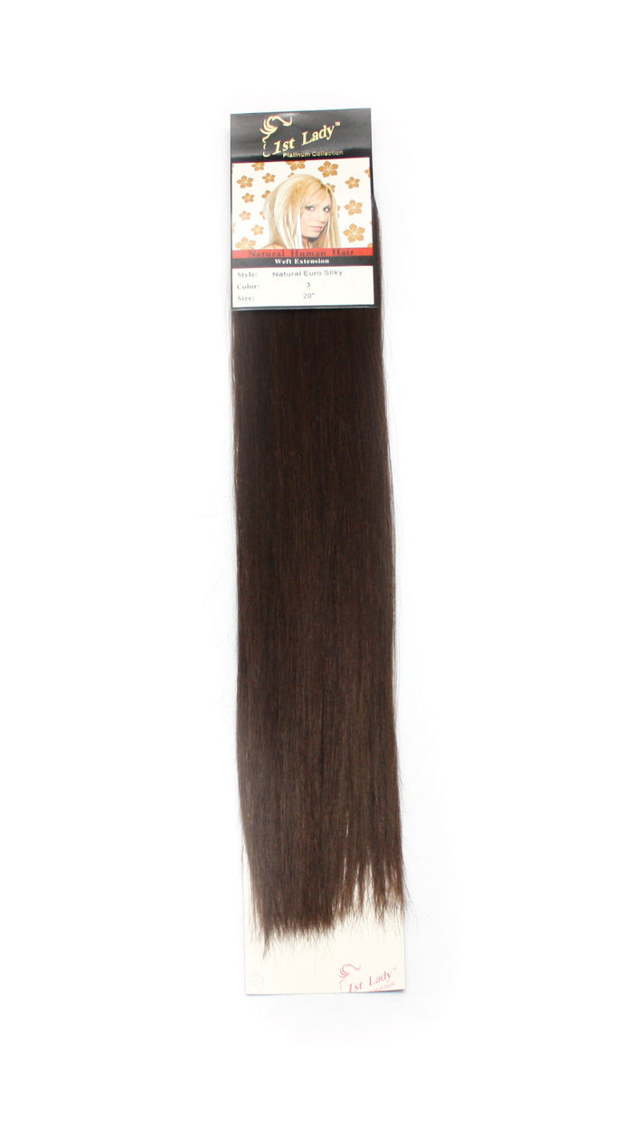 1st Lady Natural Euro Silky Straight Blended Human Hair Weft 20" - Elysee Star