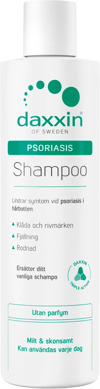 3 × Daxxin of Sweden Psoriasis Shampoo 300ml (10.14 fl oz) – Scalp Care Shampoo for Dry & Sensitive Scalp