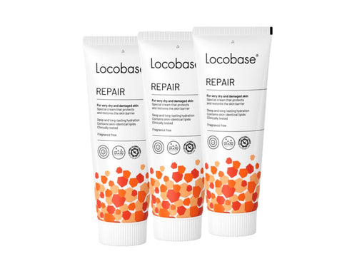 3 × Locobase Repair Cream 100g (3.53 oz) – Intensive Moisturizing Cream for Very Dry & Sensitive Skin