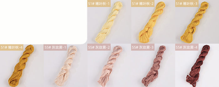400m Suzhou Embroidery Untwisted Mulberry Silk Thread(Yellow01) - Ronghua Threads