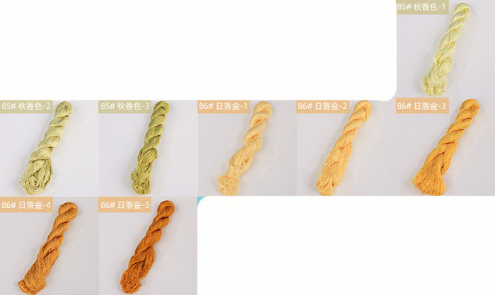 400m Suzhou Embroidery Untwisted Mulberry Silk Thread(Yellow02) - Ronghua Threads