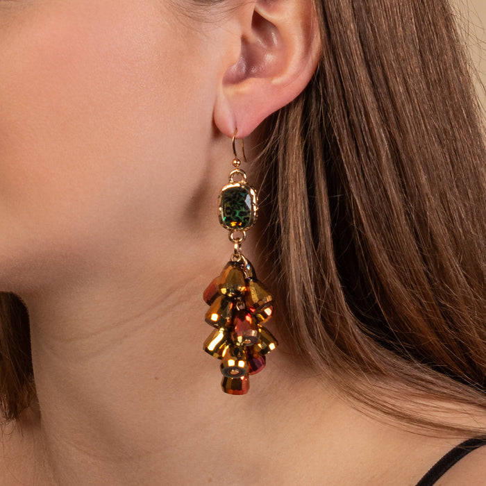 93214 - Crystal Drop Earrings - Multi