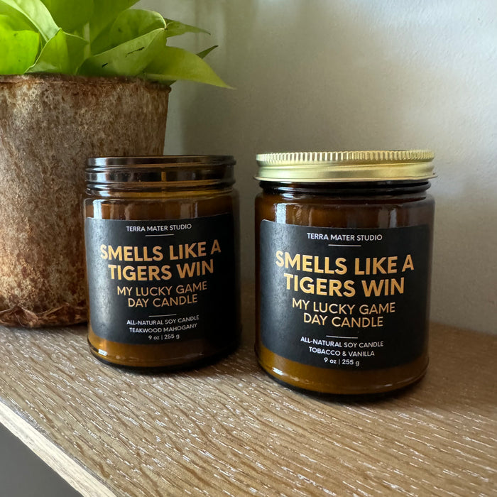 Tigers Lucky Game Day Candle