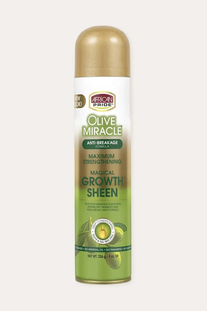 AFRICAN PRIDE OLIVE MIRACLE MAGICAL GROW SHEEN SPRAY 8oz AFRICAN PRIDE