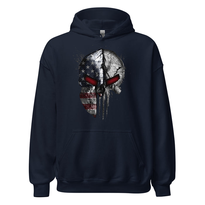American Flag Skull Spartan Hoodie