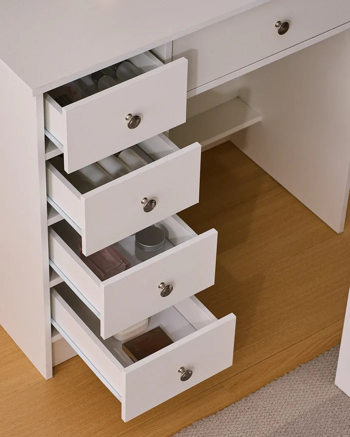 Amya Dressing Table Set [with Sliding Mirror]