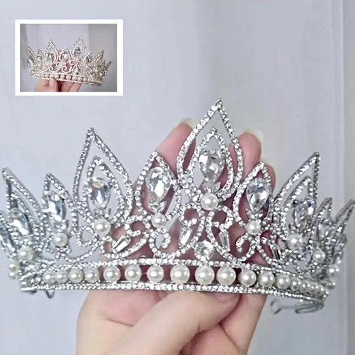 Wedding Hair Accessories - Pearl Bridal Tiara - Available in Silver and Gold