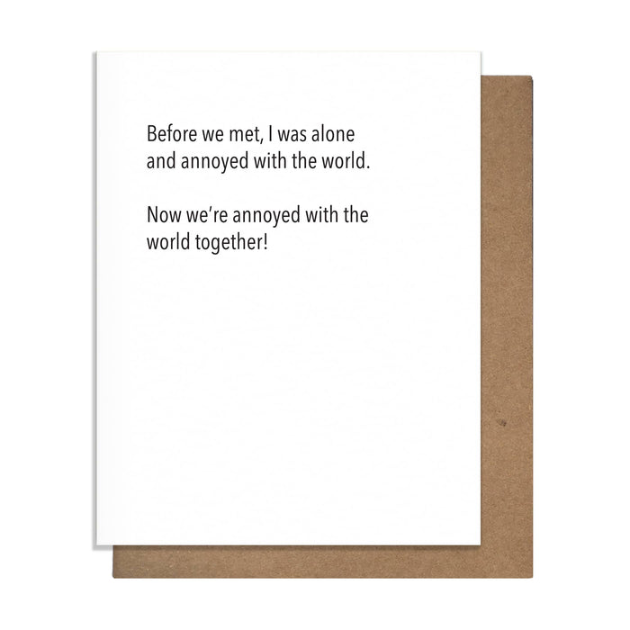 Annoyed Together - Love Card