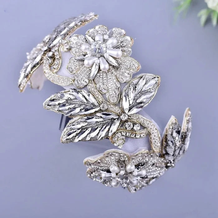 Wedding Hair Accessories - Pearl and Crystal Oversized Bridal Headband