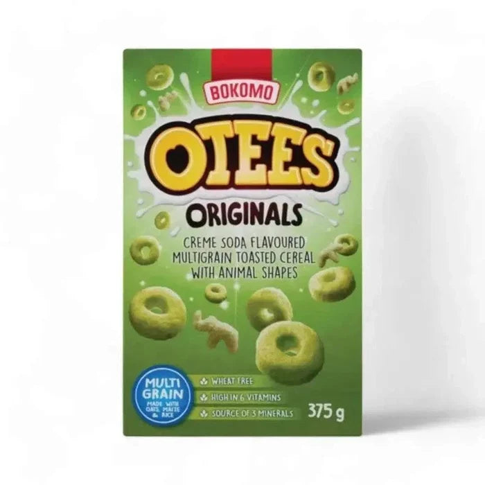 Bokomo Otees Cream Soda 375g cereal with fun animal shapes and multigrain toasted flakes