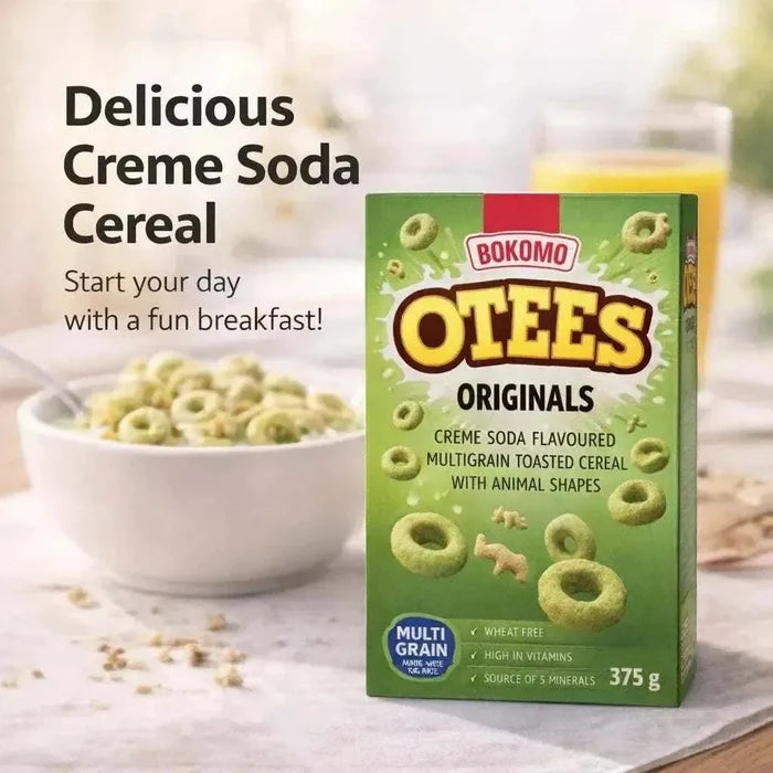 Bokomo Otees - Cream Soda Otees with a bowl