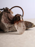 Bronze Ring Pendant | Clear Quartz-Image 1