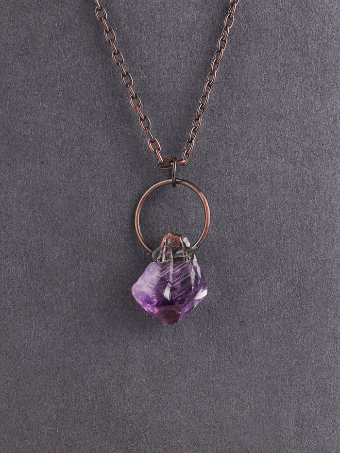 Bronze Ring Pendant | Amethyst-Image 2