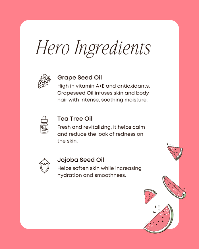 BUSHBALM INGROWN HAIR OIL [Watermelon Sugar] 30ml