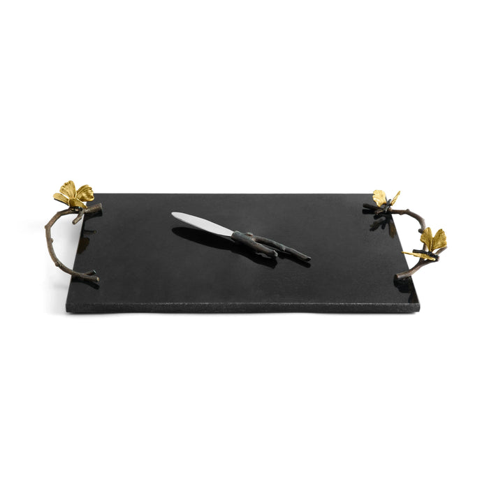 Michael Aram Butterfly Ginkgo Cheese Board w/ Knife