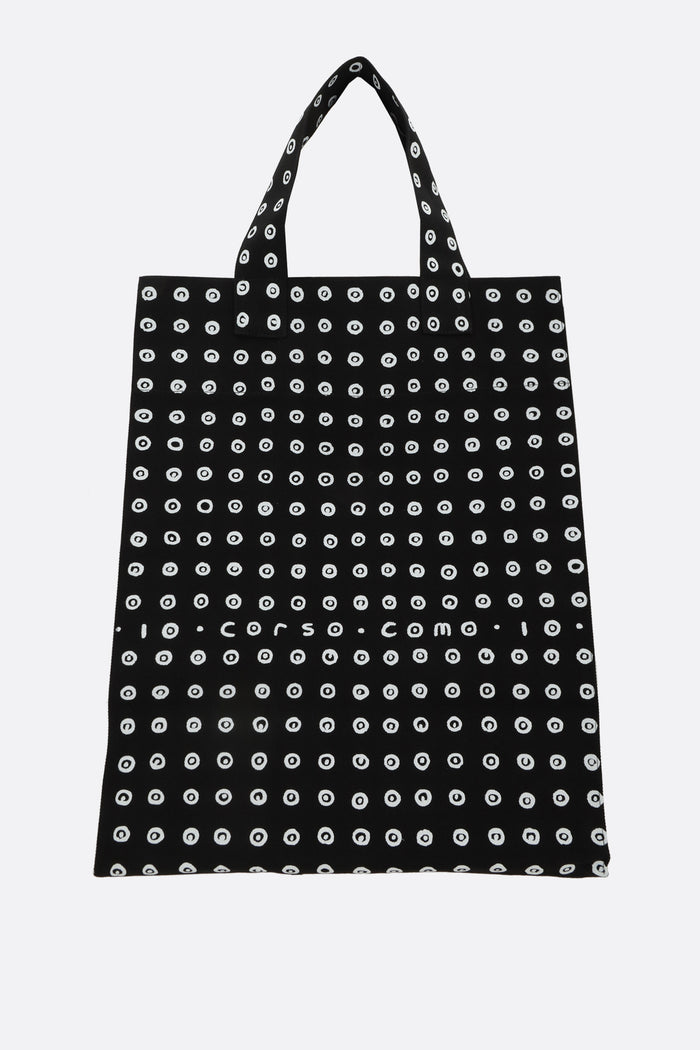 canvas shopping bag with circle print
