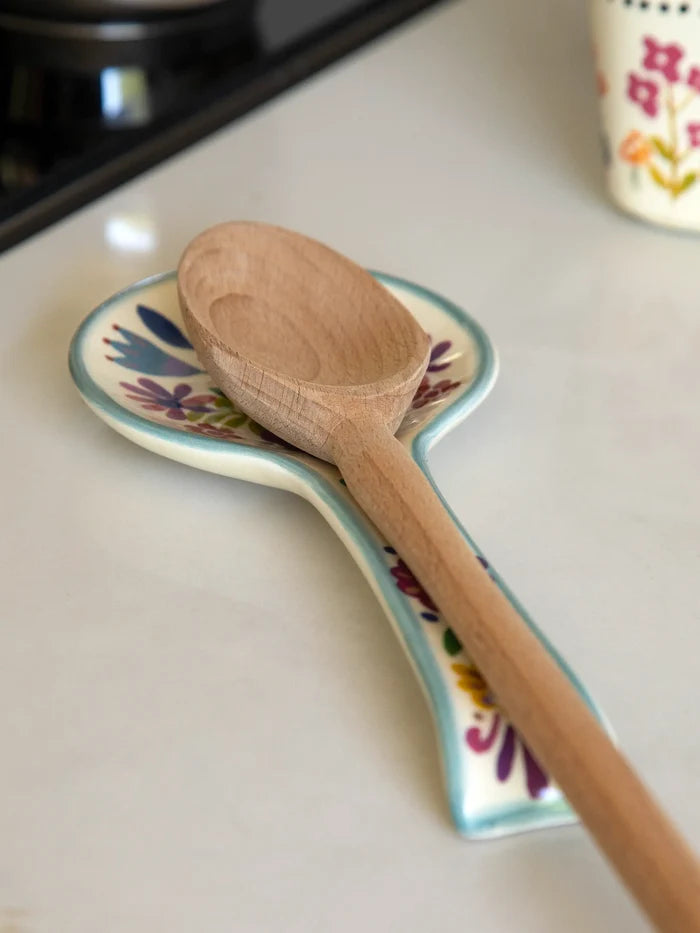 Ceramic Spoon Rest - Folk Flower-view 2