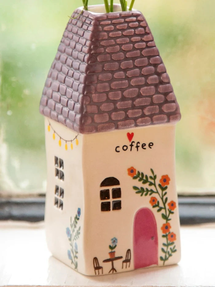 Cottage Bud Vase - Coffee-view 2