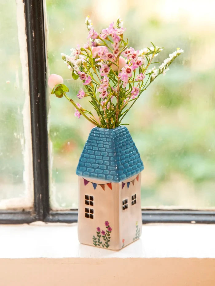 Cottage Bud Vase - Teal-view 2