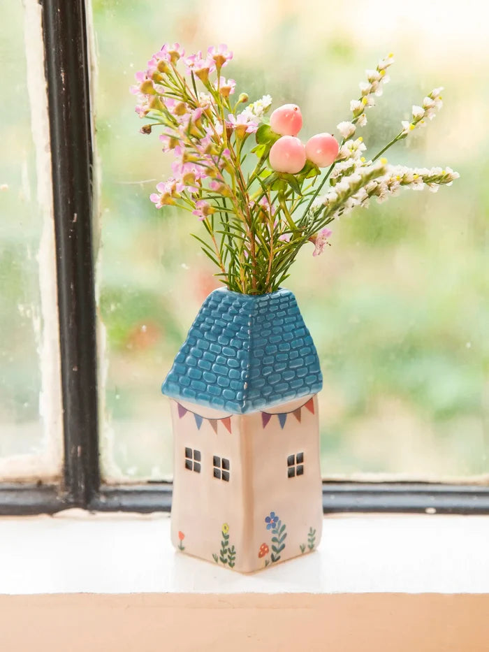 Cottage Bud Vase - Teal-view 3