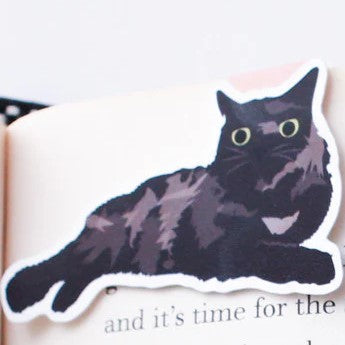 CRAFTEDVAN Magnetic Bookmark - Black Cat