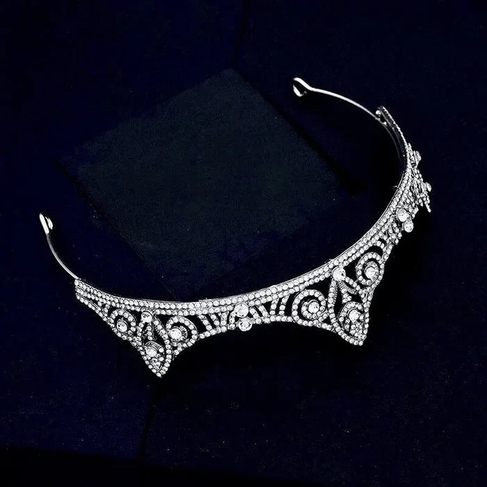 Wedding Hair Accessories - Silver Cubic Zirconia Bridal Tiara