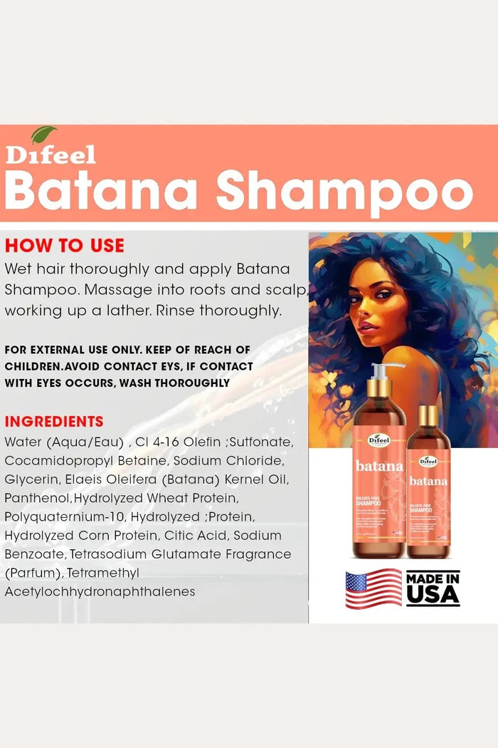 DIFEEL BATANA SHAMPOO SULFATE-FREE 12oz DIFEEL