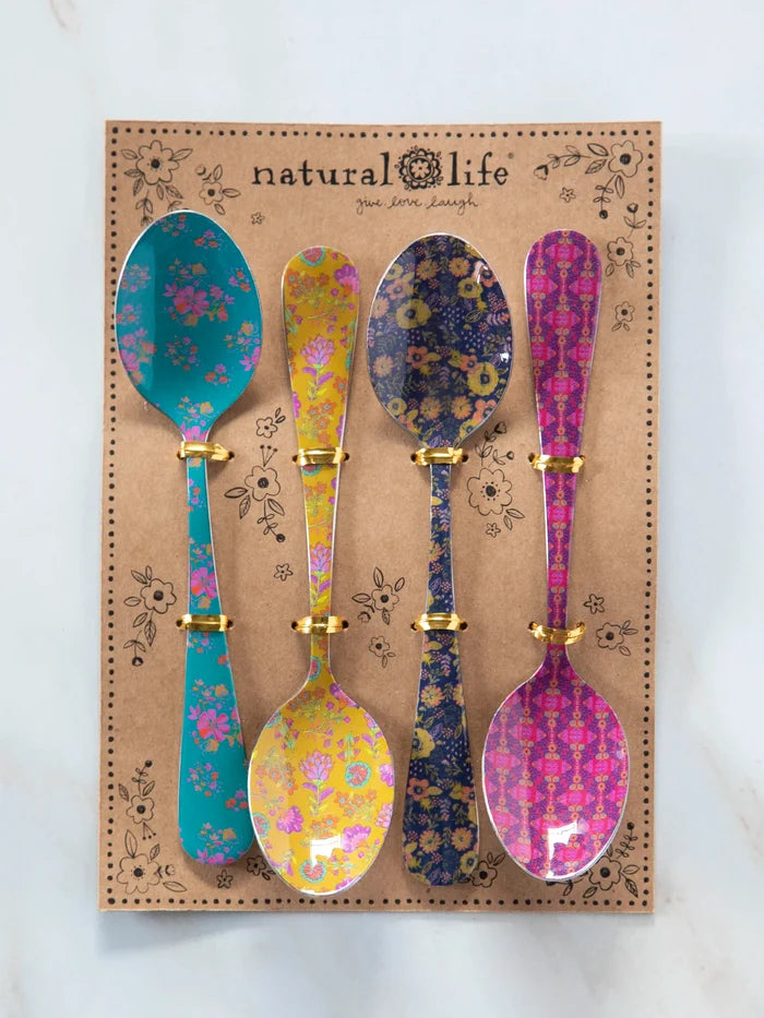 Ditsy Teaspoons, Set of 4 - Multicolored-view 2