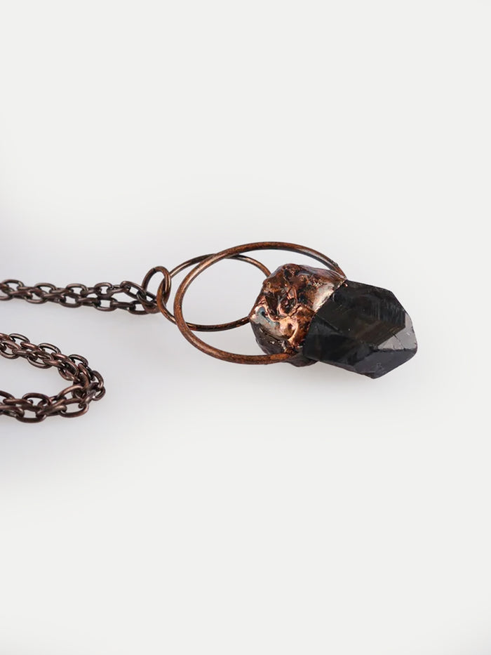 Double Ring Pendant | Smokey Quartz-Image 3