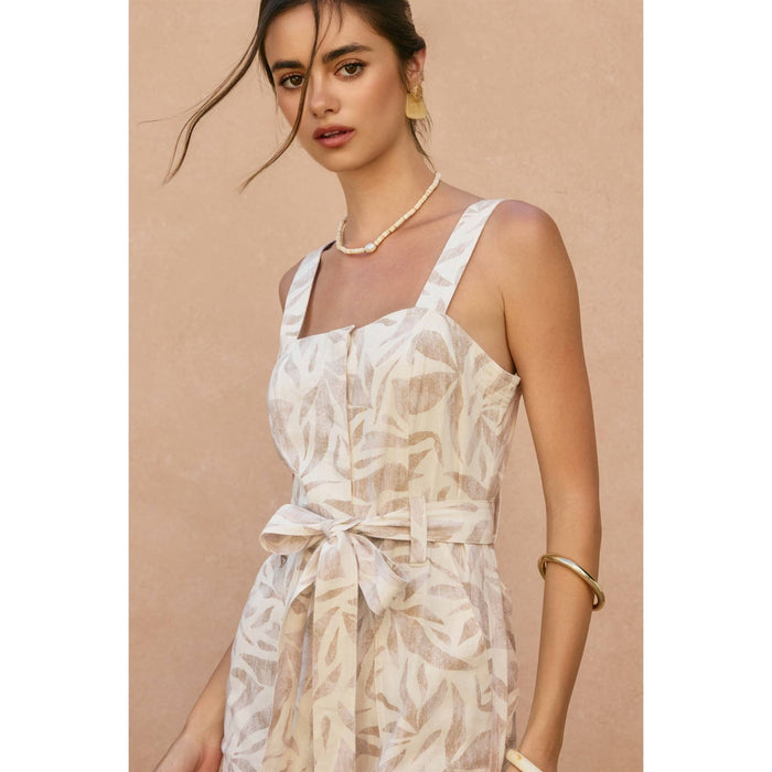 Driftwood Dreams Straight Neck Cropped Jumpsuit