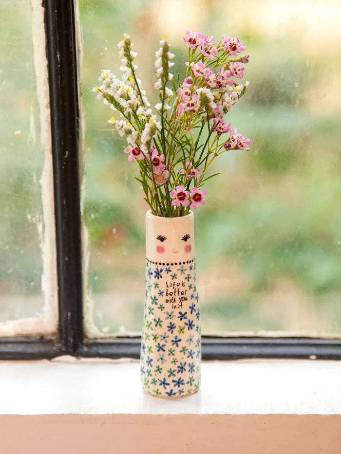 Folk Friend Bud Vase - Life Is Better-view 1