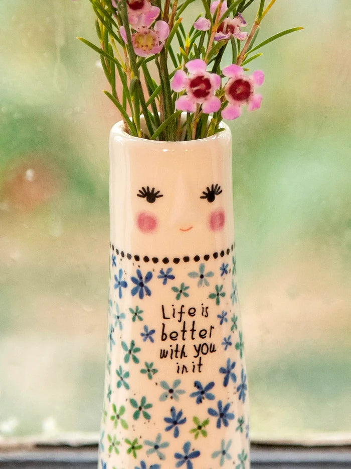 Folk Friend Bud Vase - Life Is Better-view 2