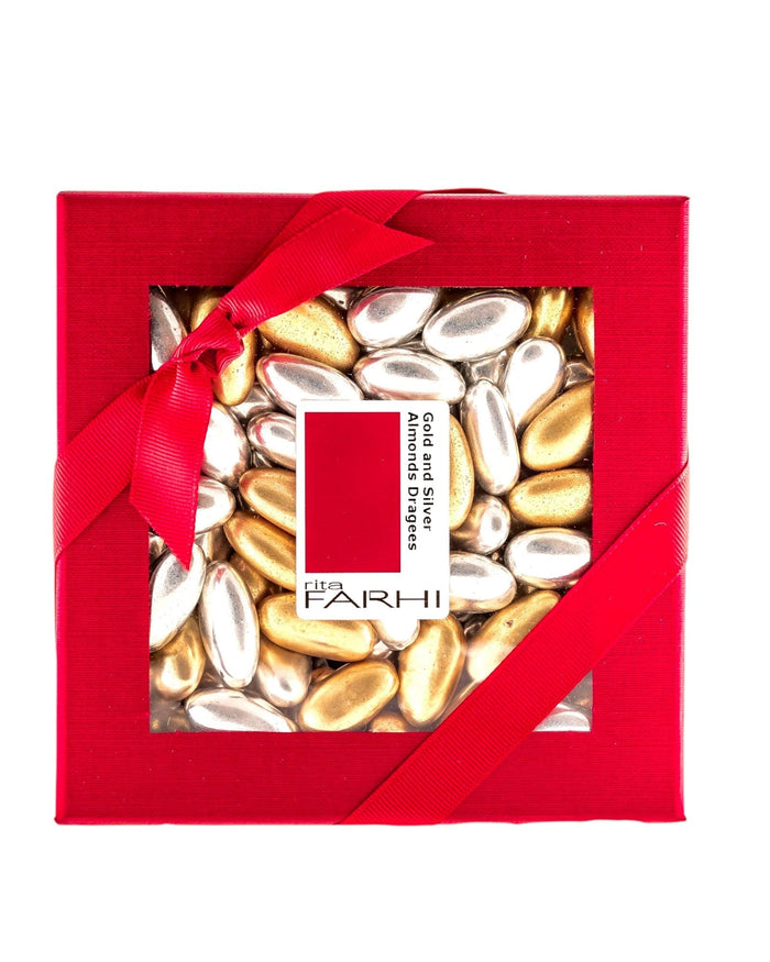 Gold and Silver Sugared Almonds Dragees, 240g