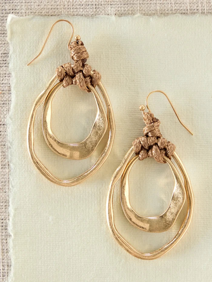 Golden Drop Earrings-view 1