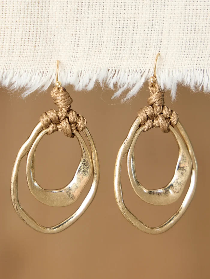 Golden Drop Earrings-view 3