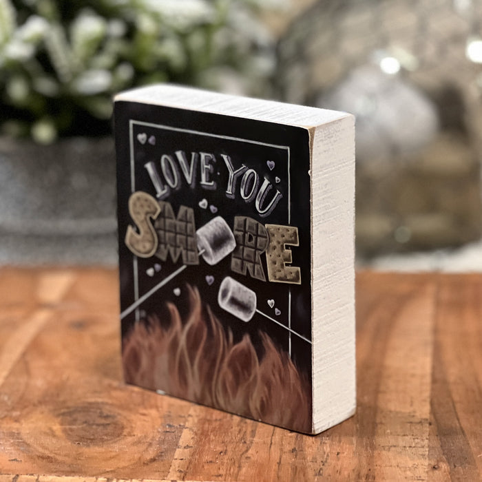 Love You Smore Block Sign