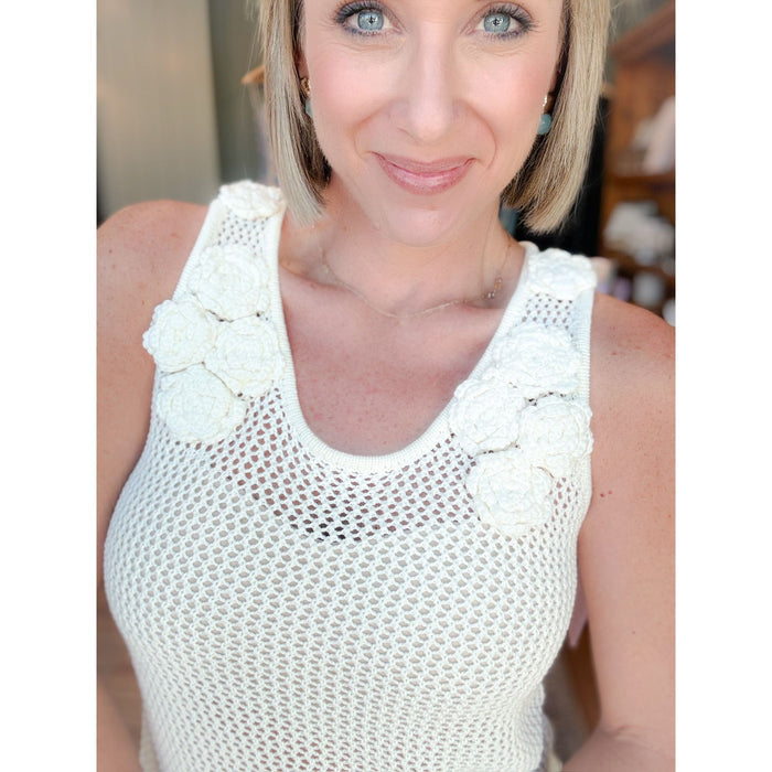 Lucy Crochet Knit Tank Top