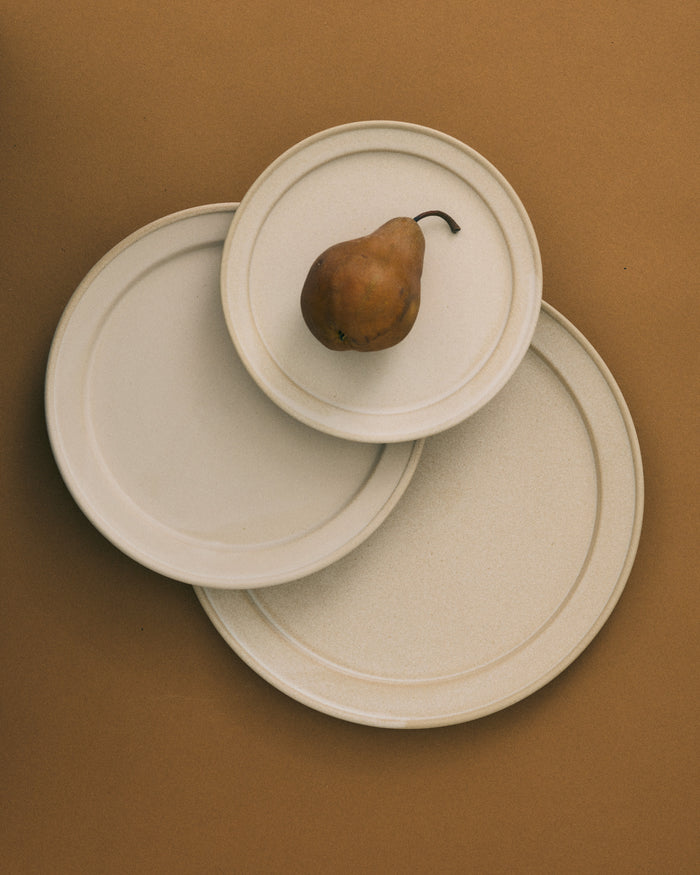 Narrow Rim Plate Large - Stone Beige