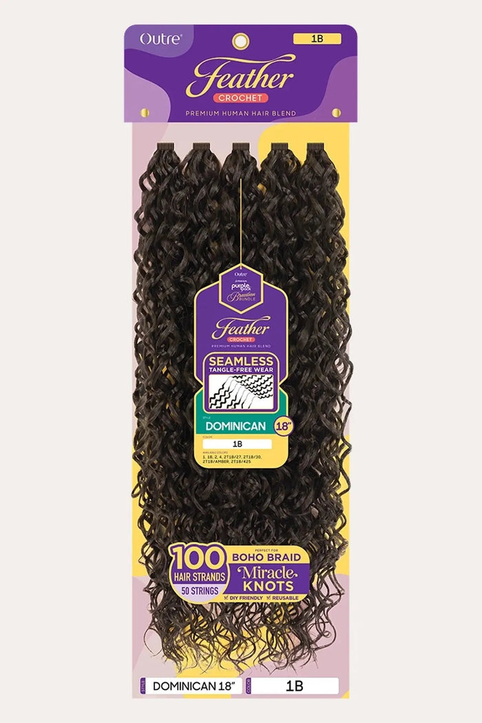 OUTRE Purple Pack Brazilian Bundle Feather Crochet Dominican 18"