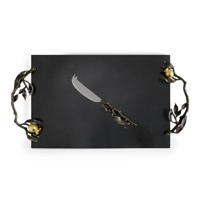 Pomegranate Cheese Board with Knife