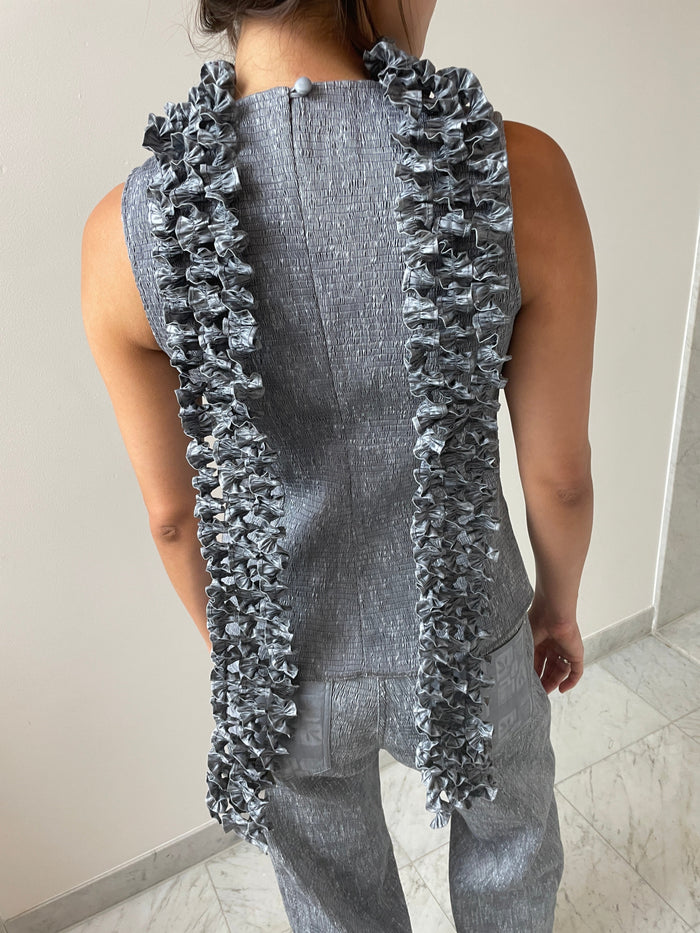 Scarf Frou Frou, Grey SUPER YAYA