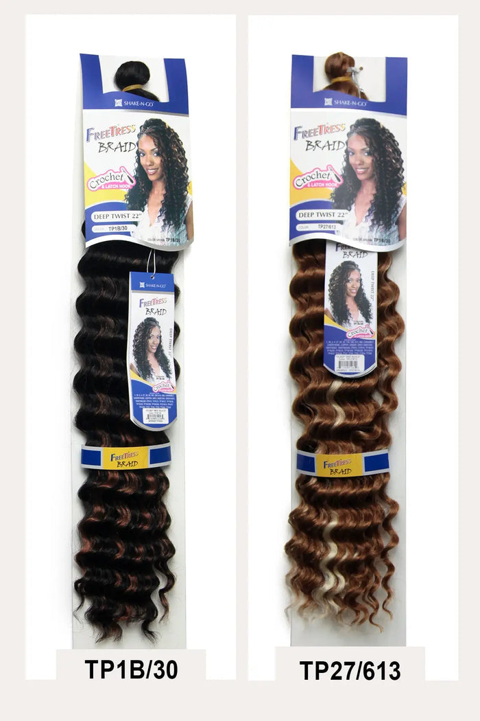 SHAKE N GO FREETRESS CROCHET BRAID - DEEP TWIST BULK 22" - BSW BEAUTY CANADA