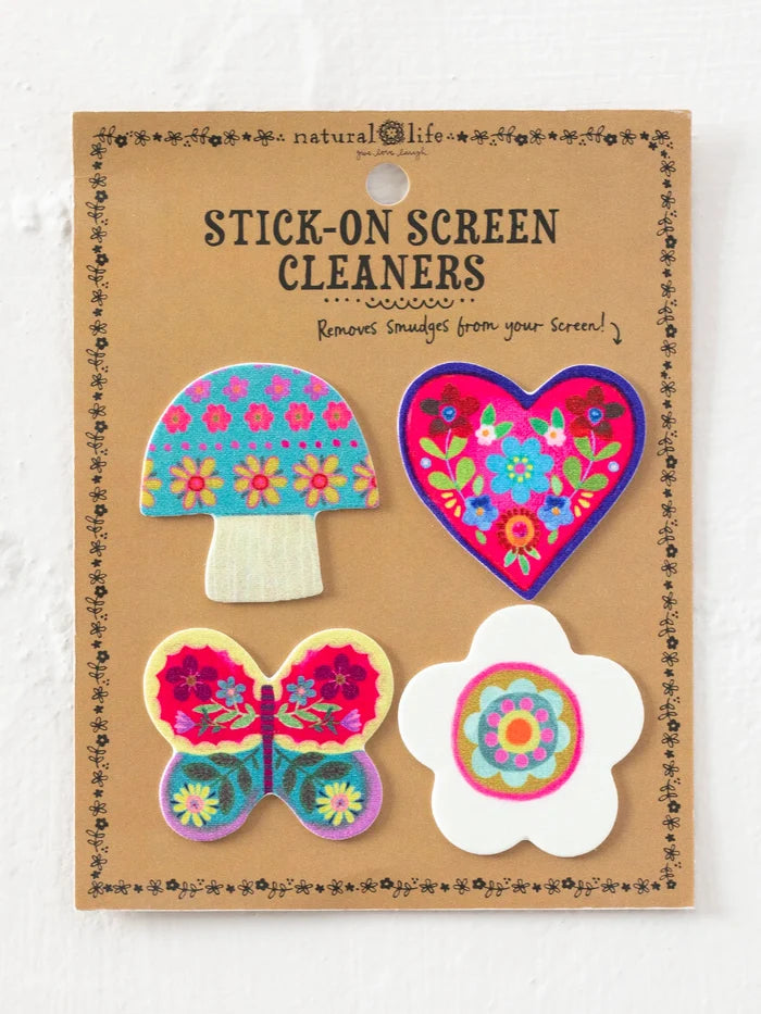 Stick-On Screen Cleaner, Set of 4 - Mushroom-view 1