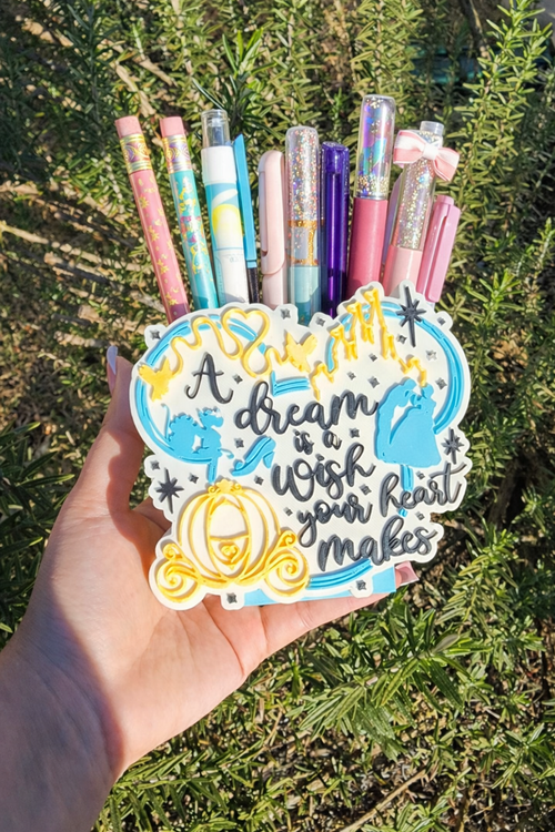 *STL FILE ONLY* A Dream Is A Wish Pencil / Pen Holder Digital File