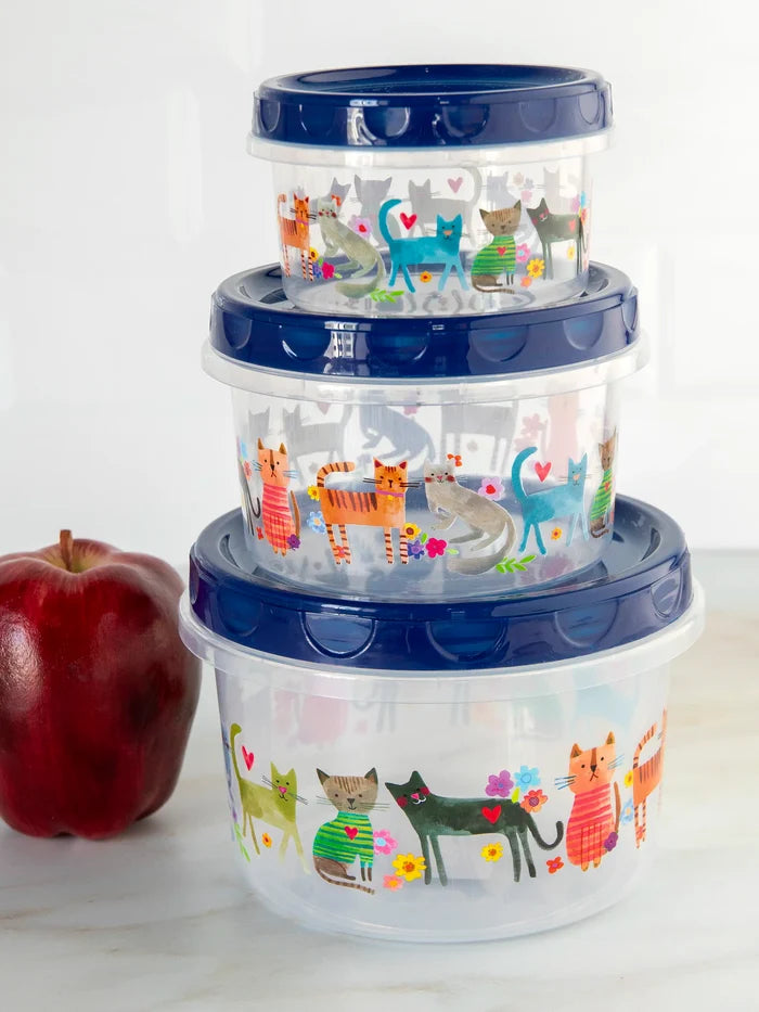 Storage Containers, Set of 3 - Cat-view 1