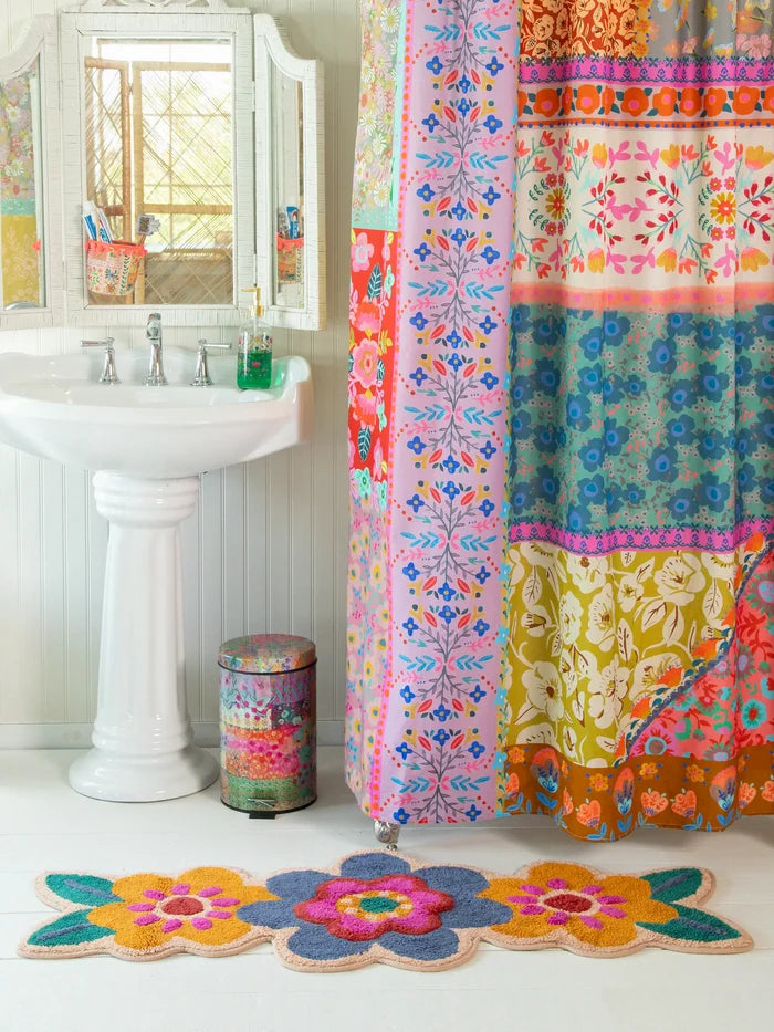 Tufted Runner Bath Mat - Folk Flower-view 4