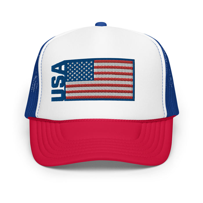 USA American Flag RWB Trucker Hat